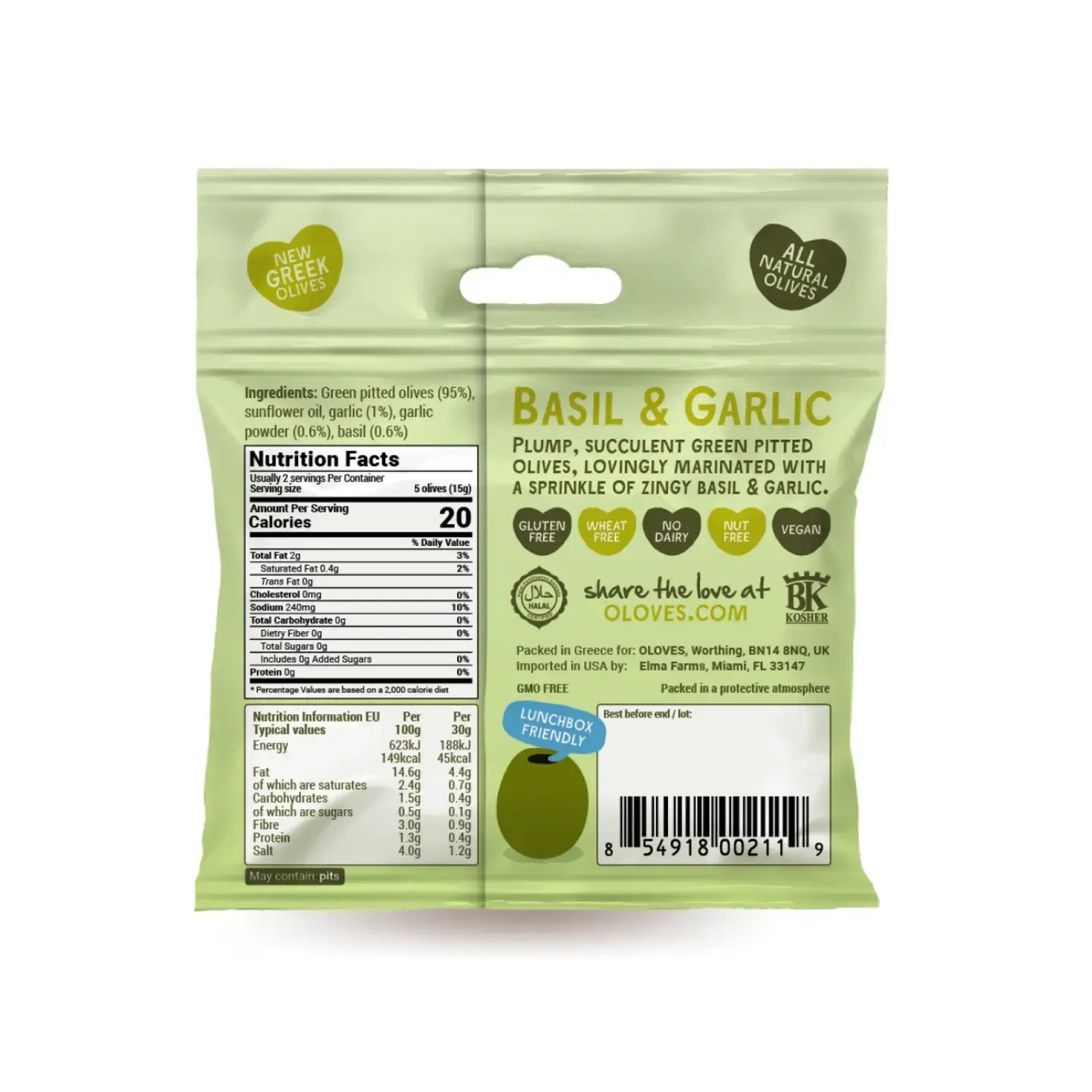 snack - olives ("oloves") by poshi (fresh packed veggies)