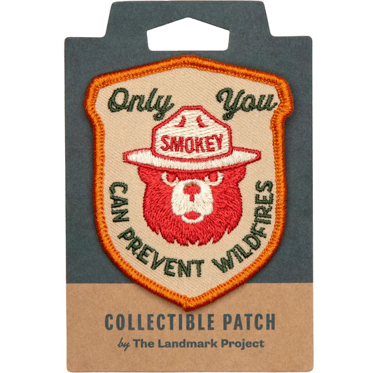 patch - embroidered - only you can prevent wildfires - smokey bear by the landmark project