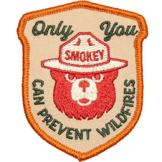 patch - embroidered - only you can prevent wildfires - smokey bear by the landmark project