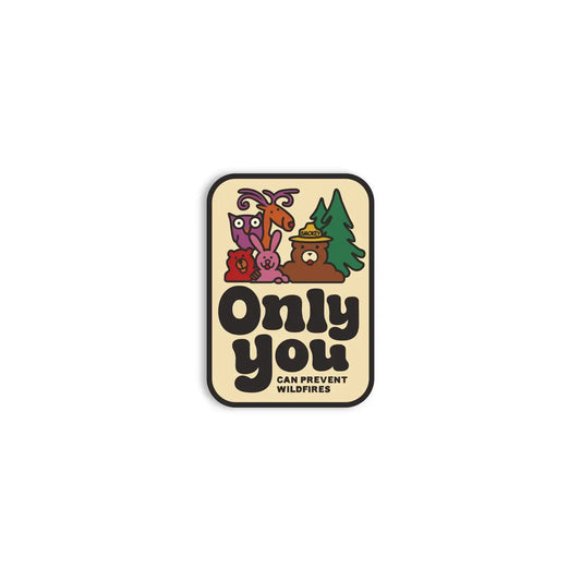 sticker - vinyl - only you can prevent wildfires - smokey bear by the landmark project