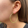 earrings - organic hoops - gold by worldfinds