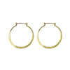 earrings - organic hoops - gold by worldfinds