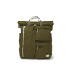 backpack roll-top - richmond - canvas - medium - moss green by ori london