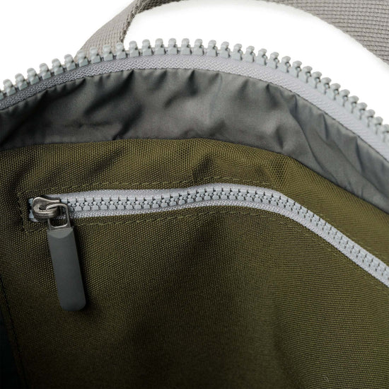backpack roll-top - richmond - canvas - medium - moss green by ori london