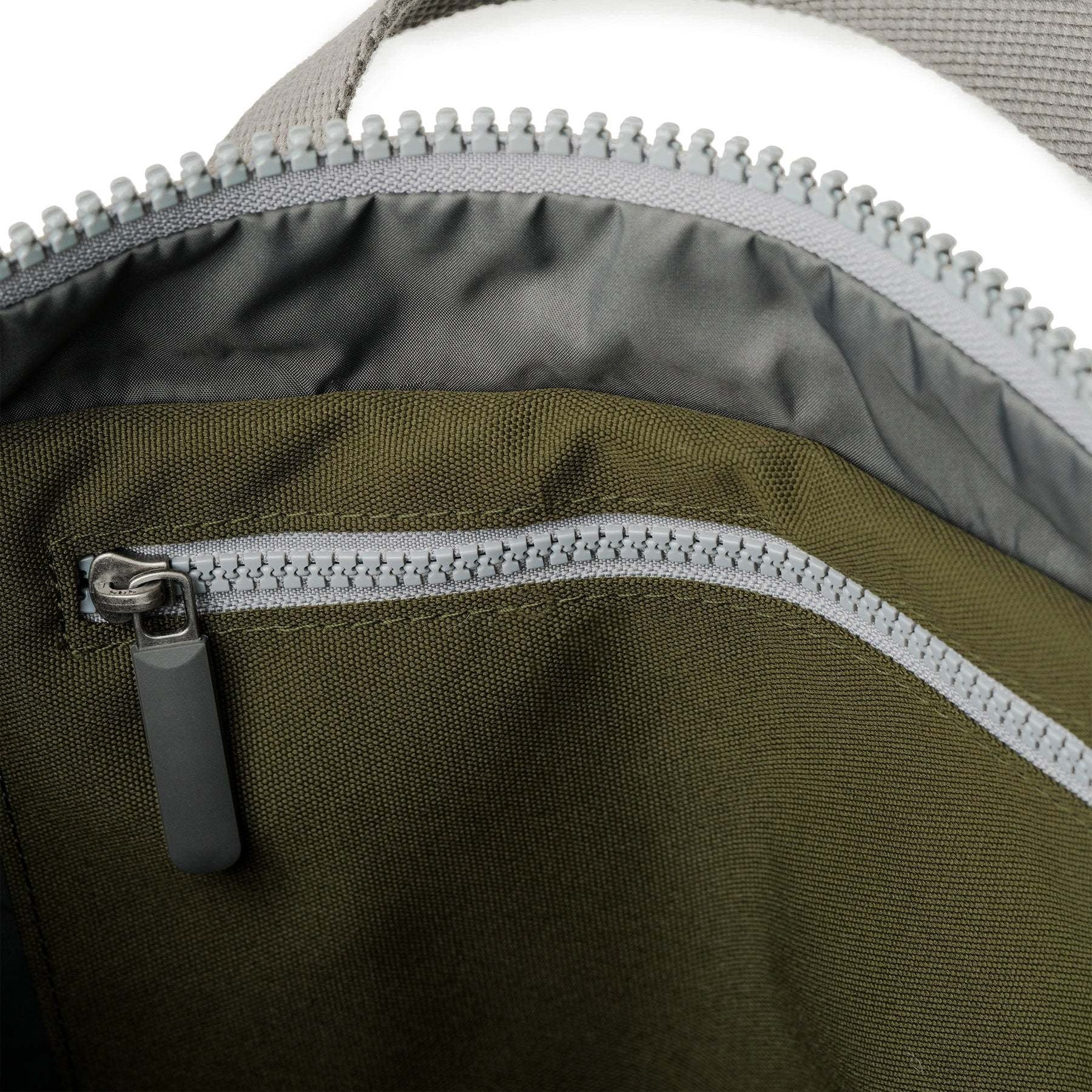backpack roll-top - richmond - canvas - medium - moss green by ori london