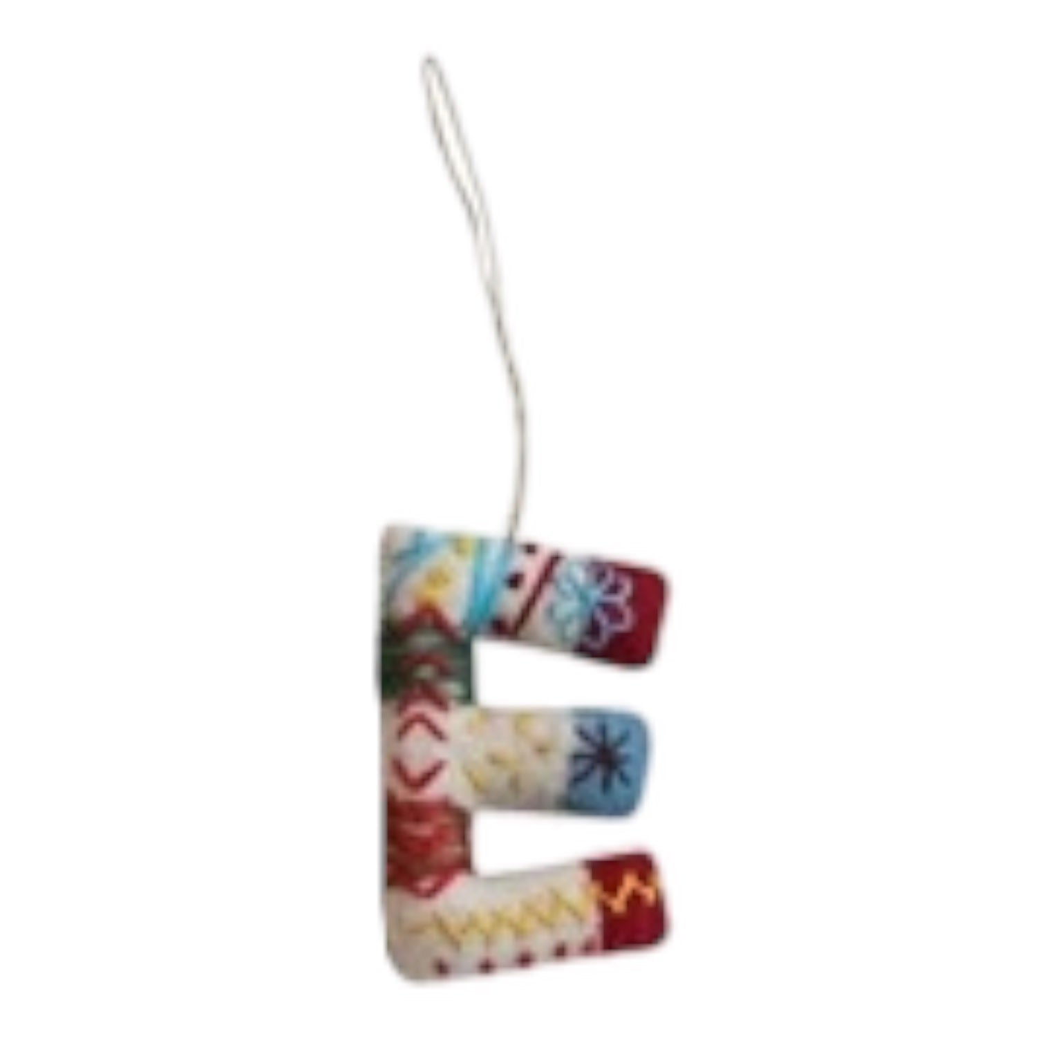 ornament - alphabet - wool felt by creative co-op
