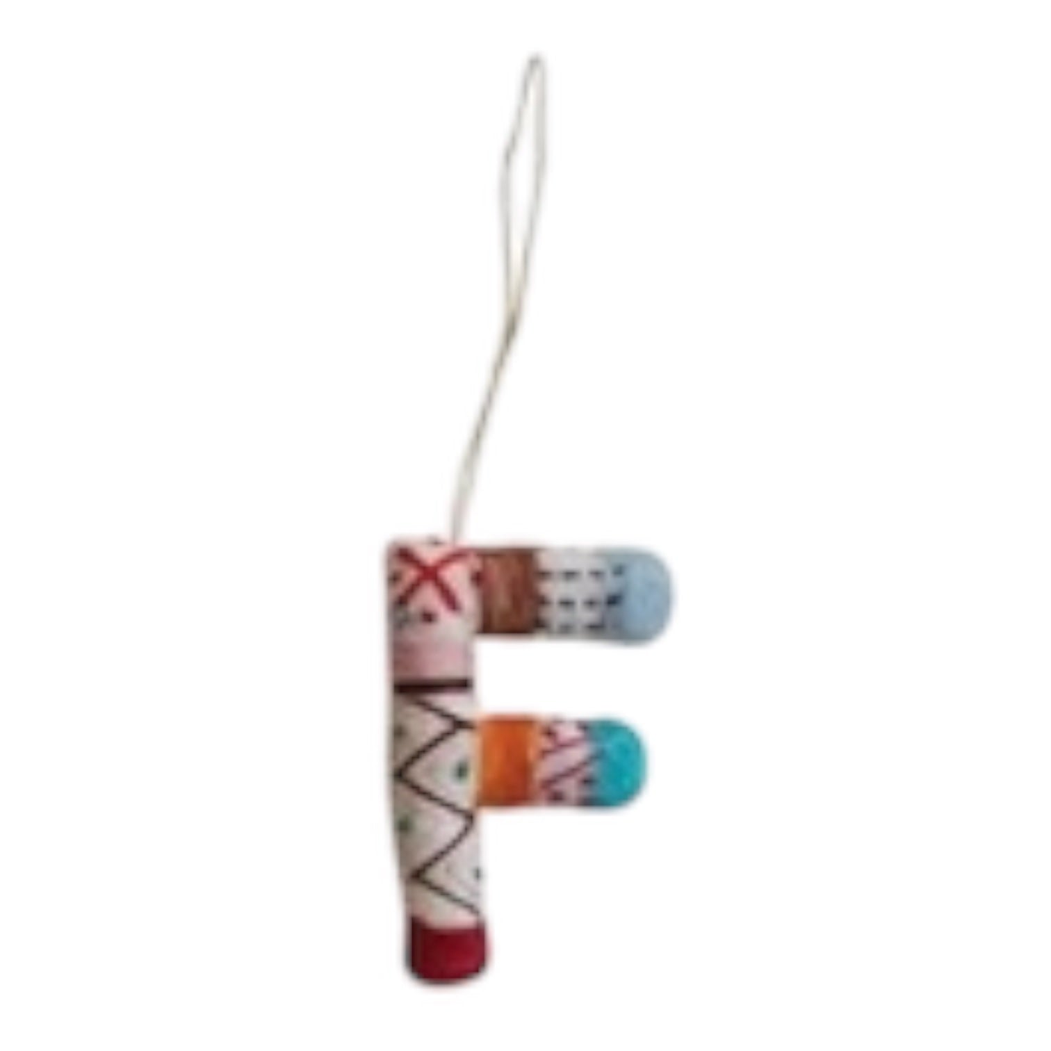 ornament - alphabet - wool felt by creative co-op