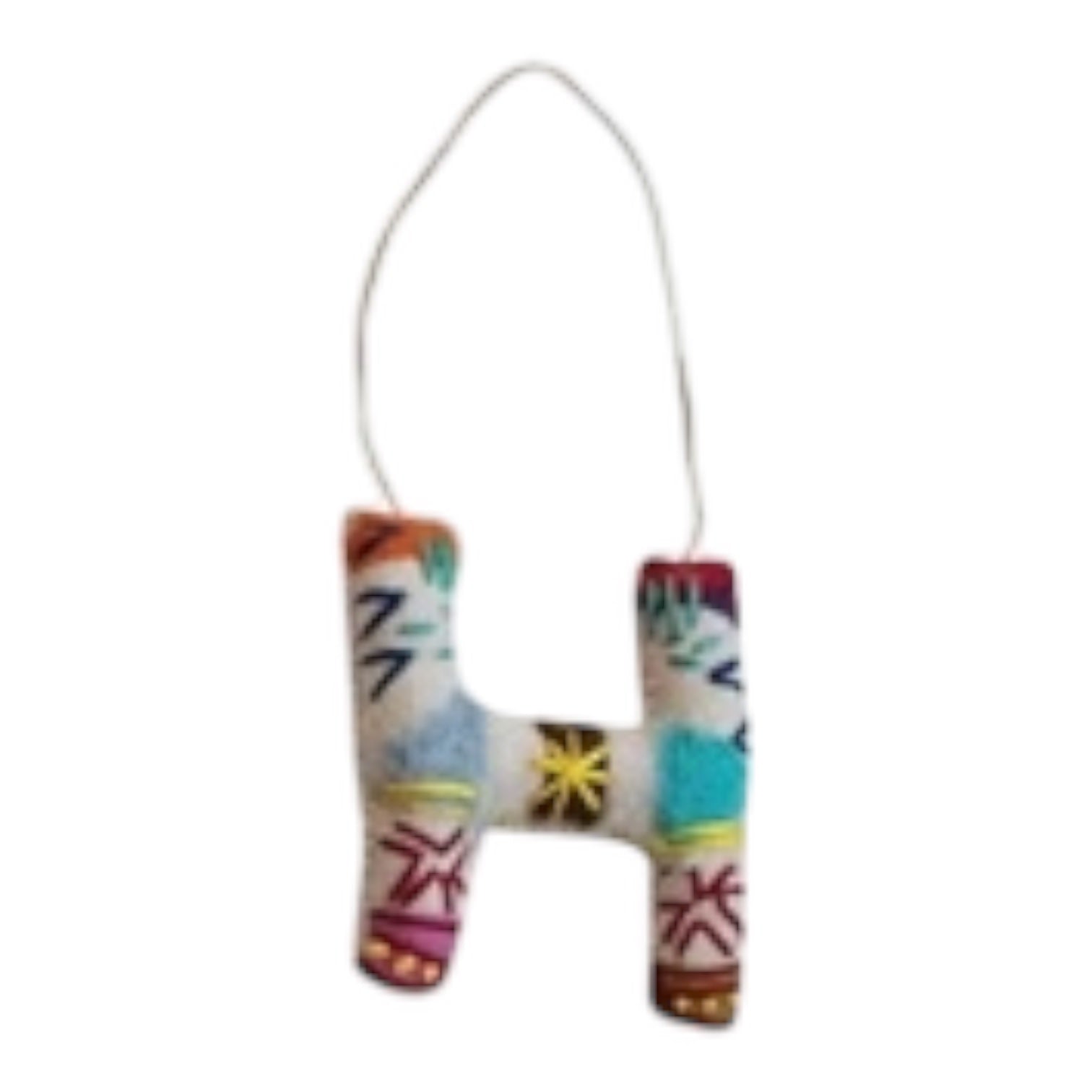 ornament - alphabet - wool felt by creative co-op