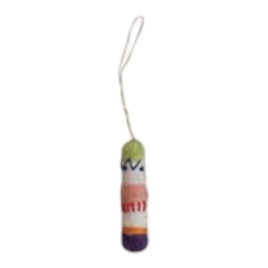 ornament - alphabet - wool felt by creative co-op