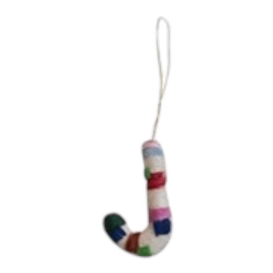 ornament - alphabet - wool felt by creative co-op