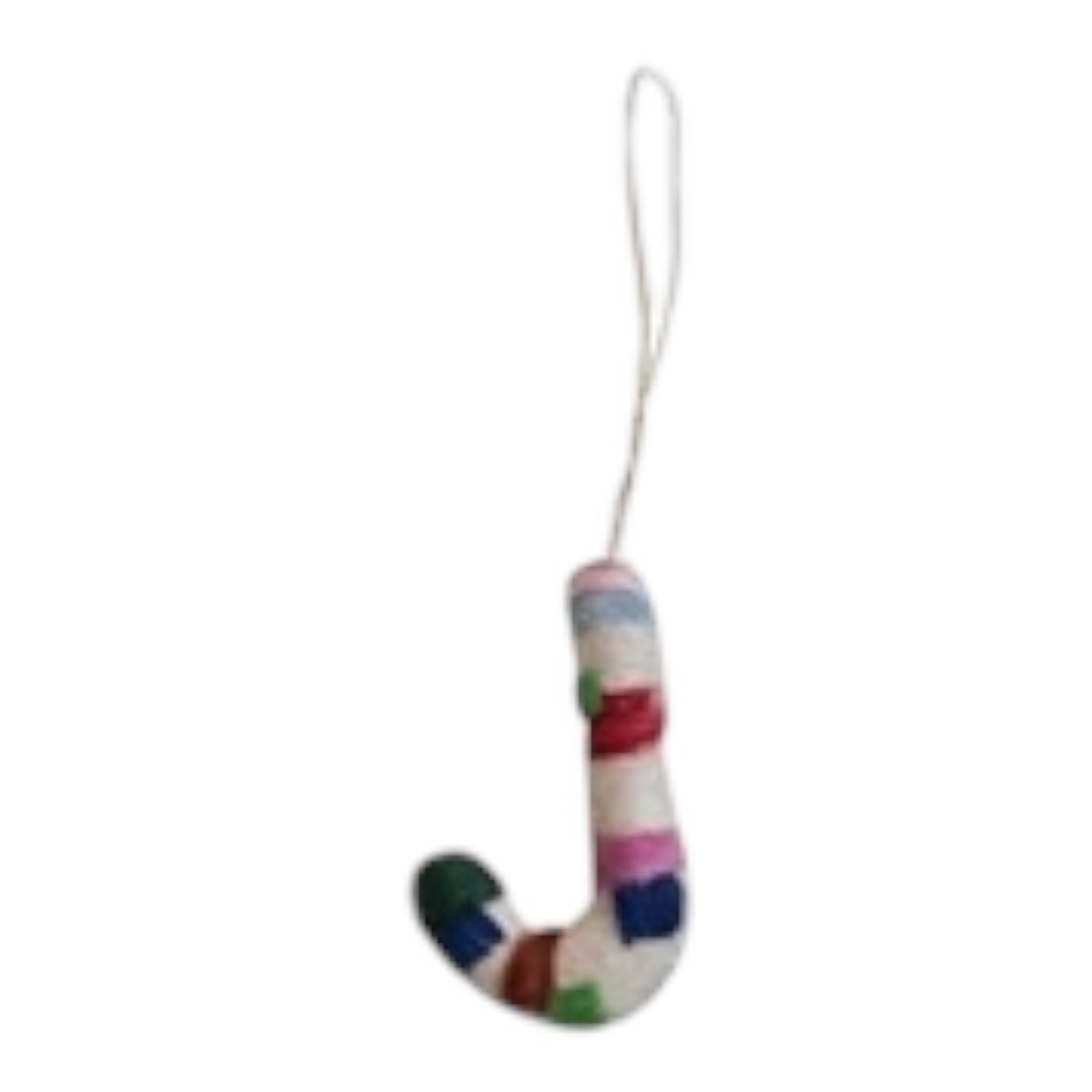 ornament - alphabet - wool felt by creative co-op