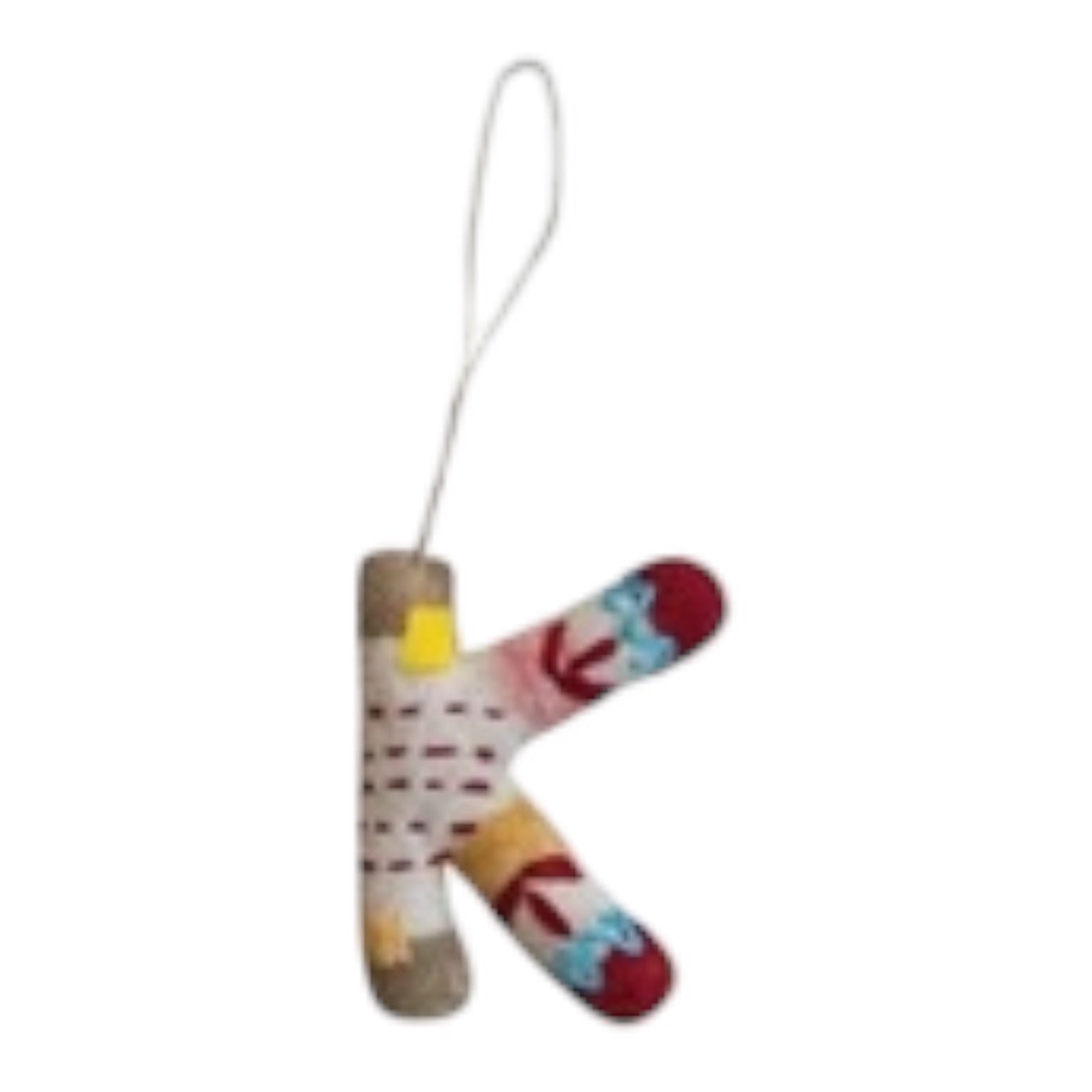ornament - alphabet - wool felt by creative co-op