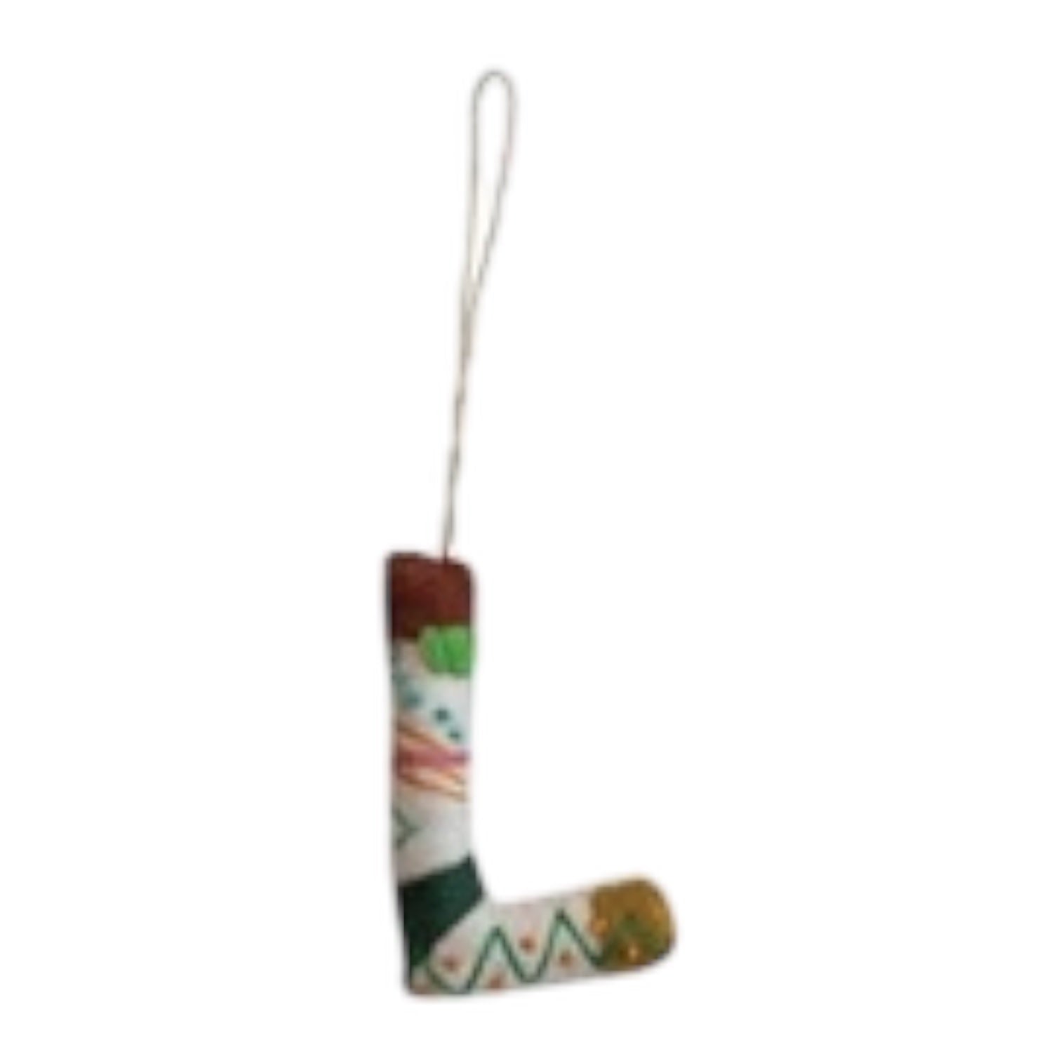 ornament - alphabet - wool felt by creative co-op
