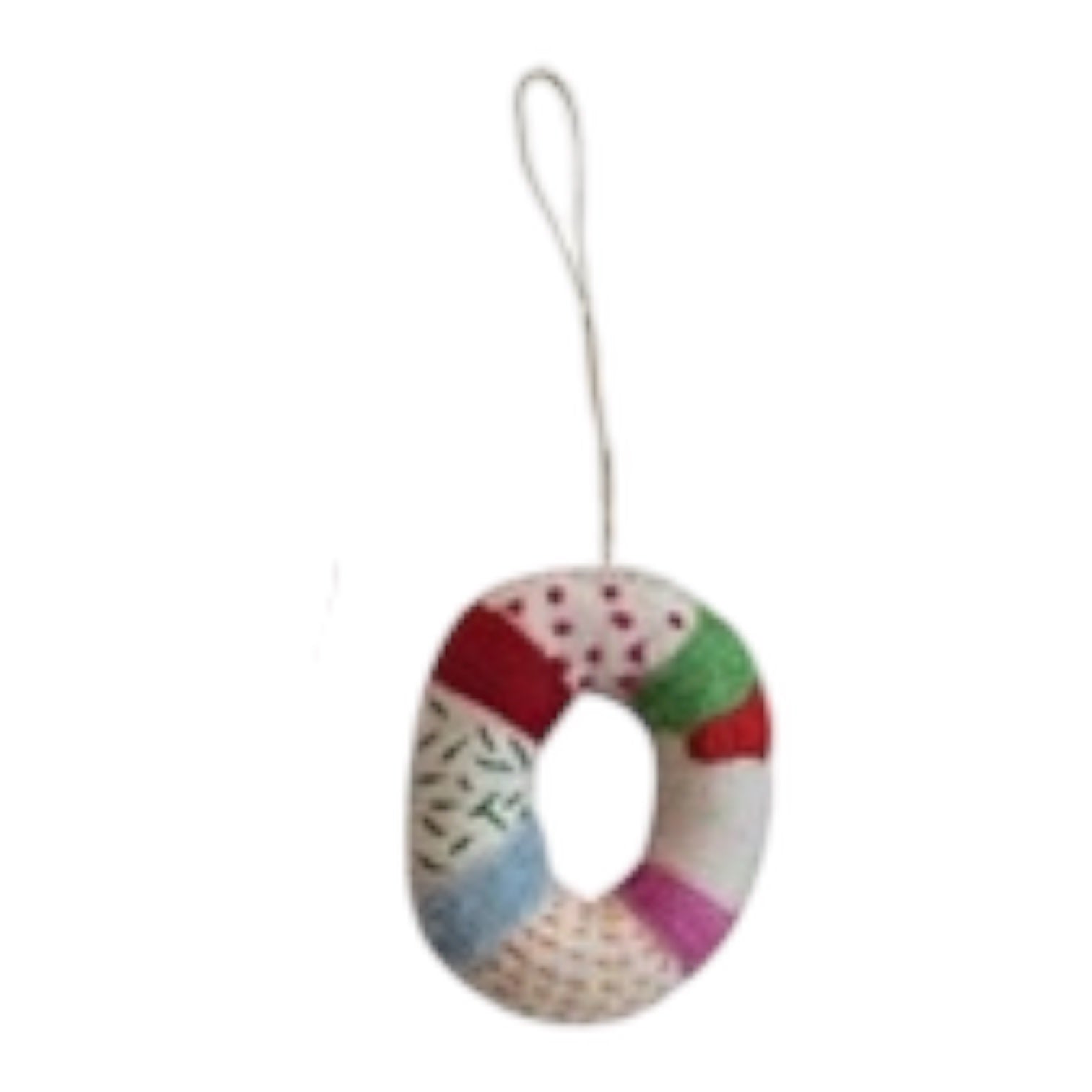 ornament - alphabet - wool felt by creative co-op