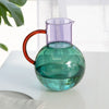 jug - pablo glass - large - teal/lilac/amber by block design
