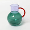 jug - pablo glass - large - teal/lilac/amber by block design
