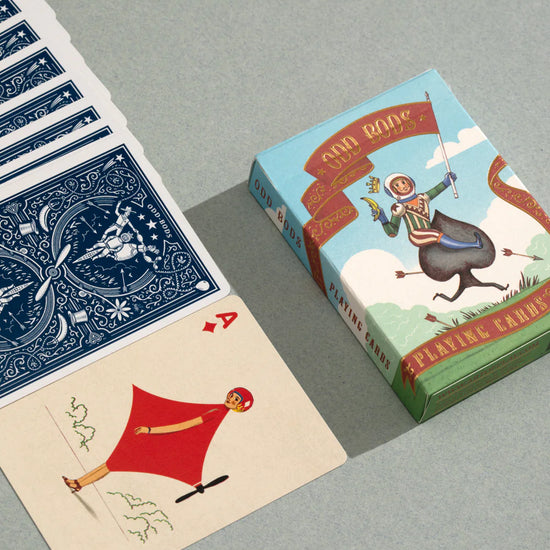playing cards - odd bods - blue by art of play