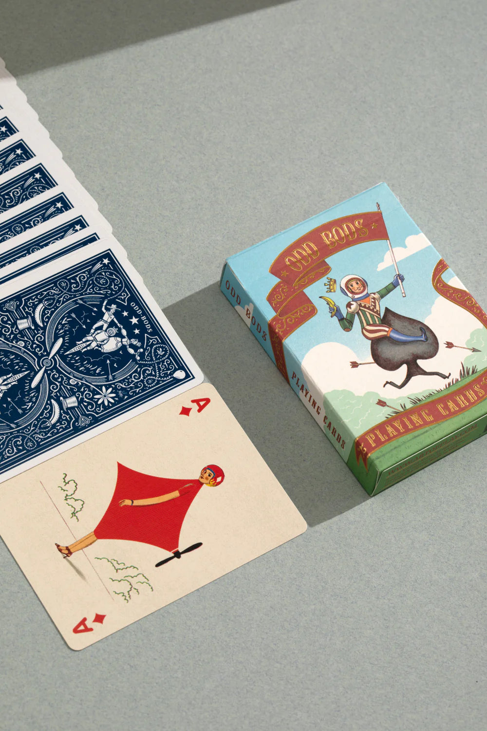 playing cards - odd bods - blue by art of play