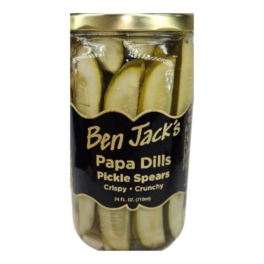 pickle spears - papa dills - 24oz by ben jack larado's
