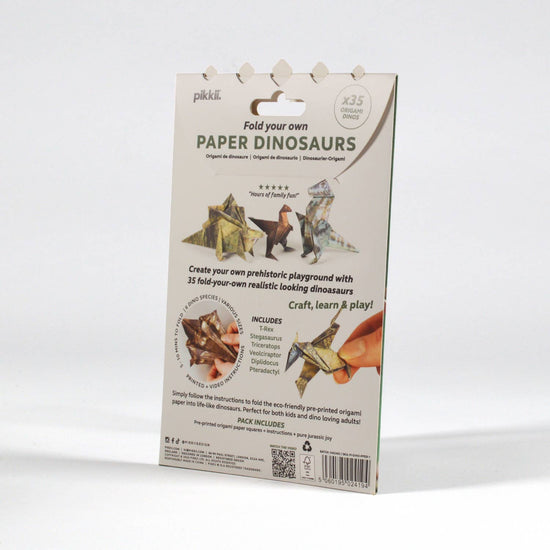 kit - origami - paper dinos by pikkii usa