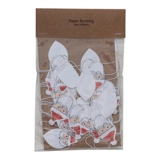 garland - paper bunting - santa by creative co-op