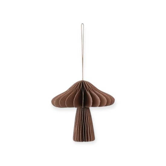 ornament - paper honeycomb mushroom (4 colors) by creative co-op