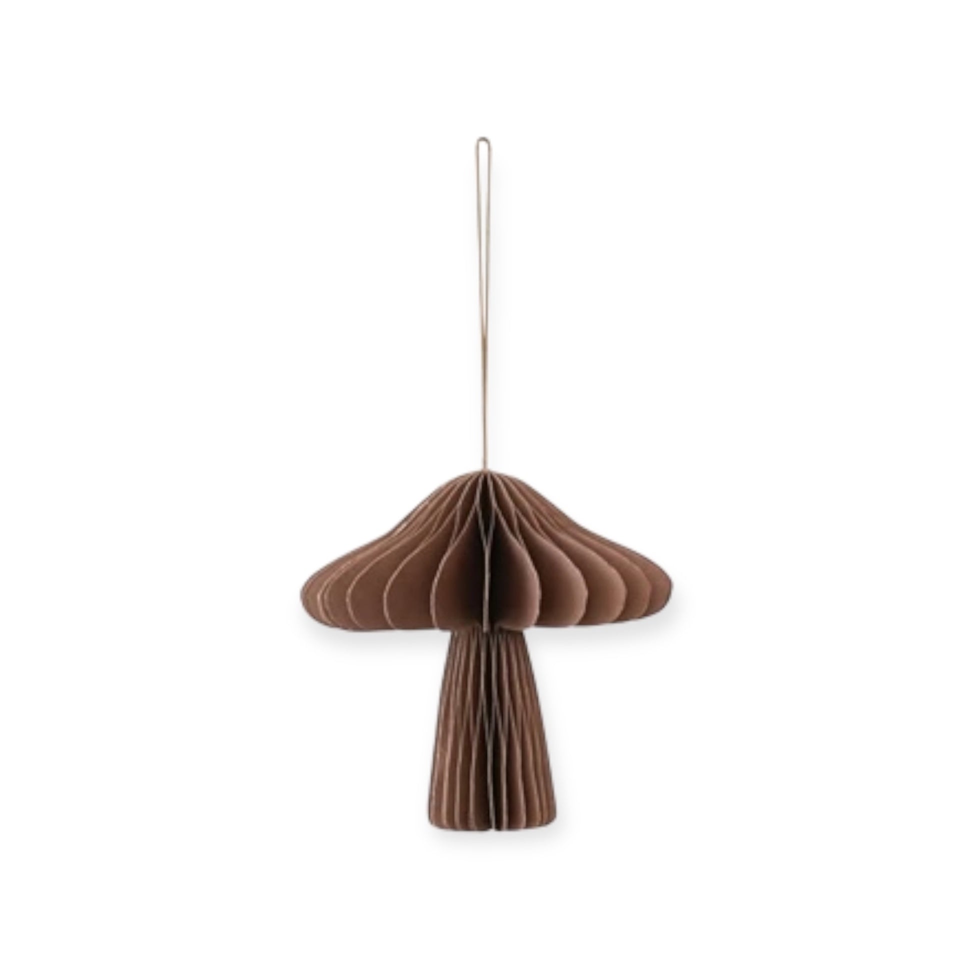 ornament - paper honeycomb mushroom (4 colors) by creative co-op