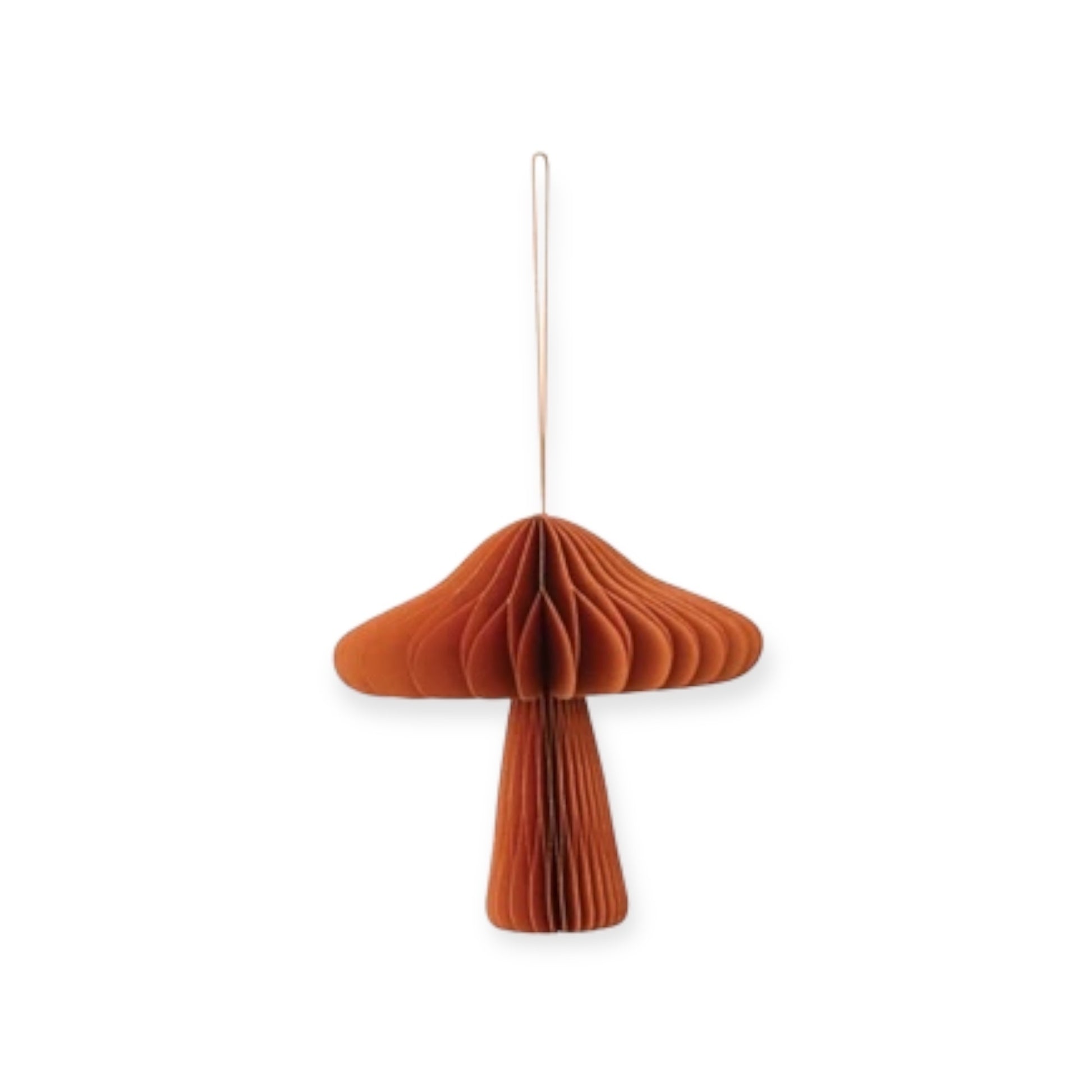 ornament - paper honeycomb mushroom (4 colors) by creative co-op