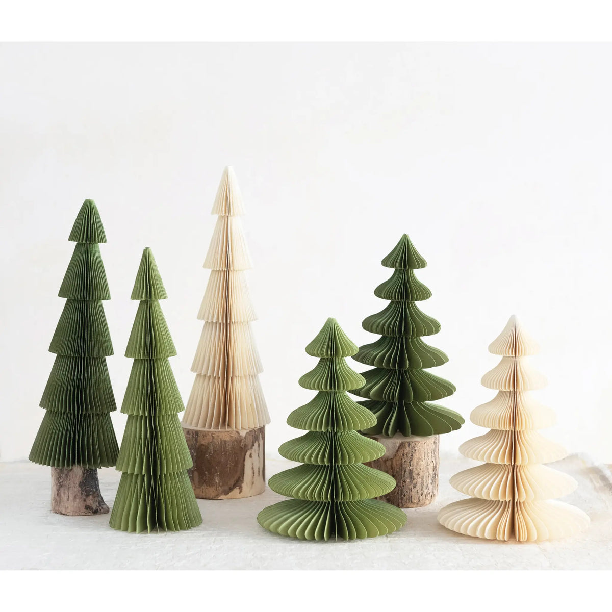 tree - magnetic folding paper honeycomb - 4" x 12" by creative co-op