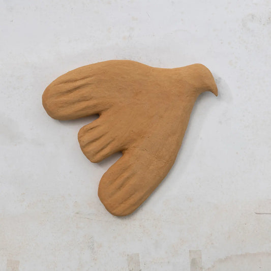 wall décor - dove - handmade paper mache terracotta by creative co-op