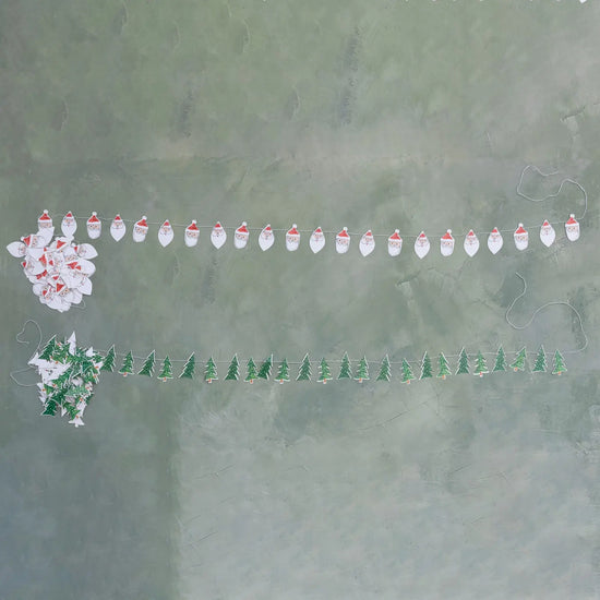 garland - paper bunting - santa by creative co-op