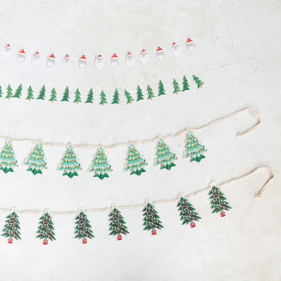 garland - paper bunting - santa by creative co-op