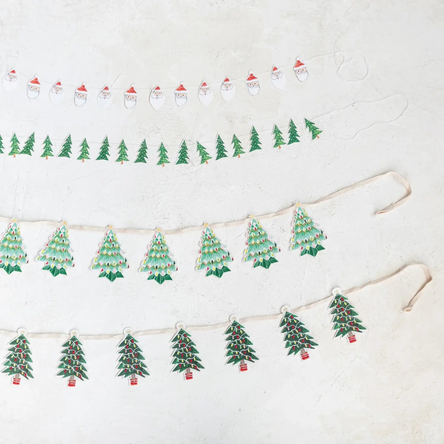 garland - paper bunting - santa by creative co-op