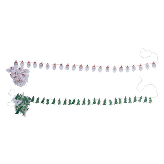 garland - paper bunting - santa by creative co-op