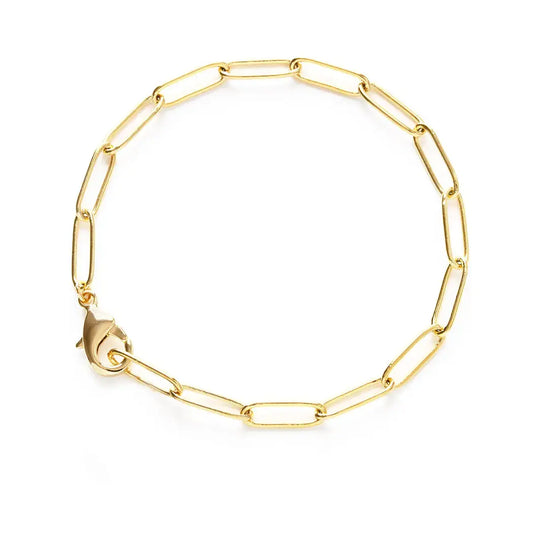 bracelet - paperclip - 14k gold plate brass by amano studio