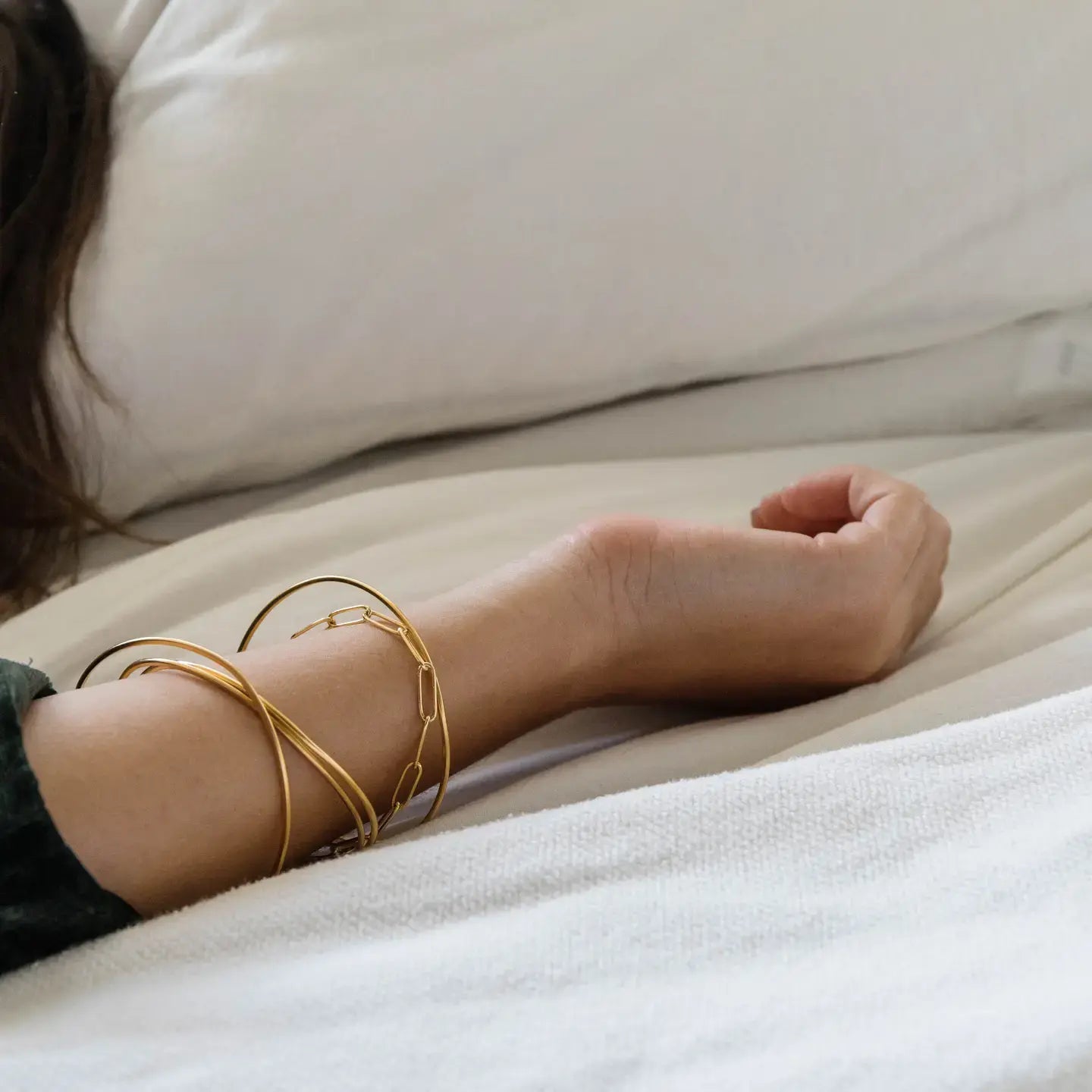 bracelet - paperclip - 14k gold plate brass by amano studio