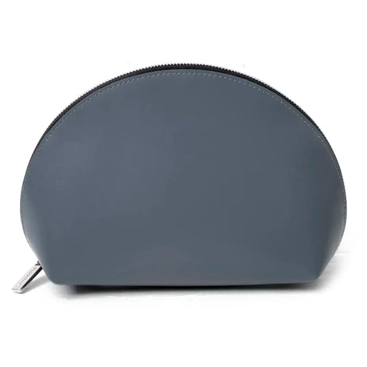 cosmetic pouch - half moon - recycled leather by paperthinks