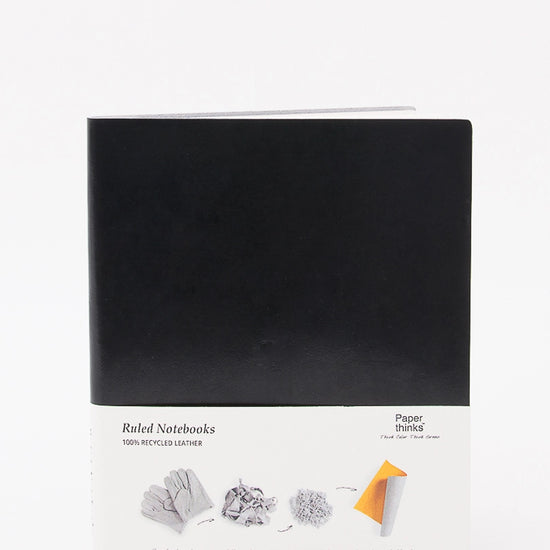 notebook - recycled leather - xl ruled by paperthinks