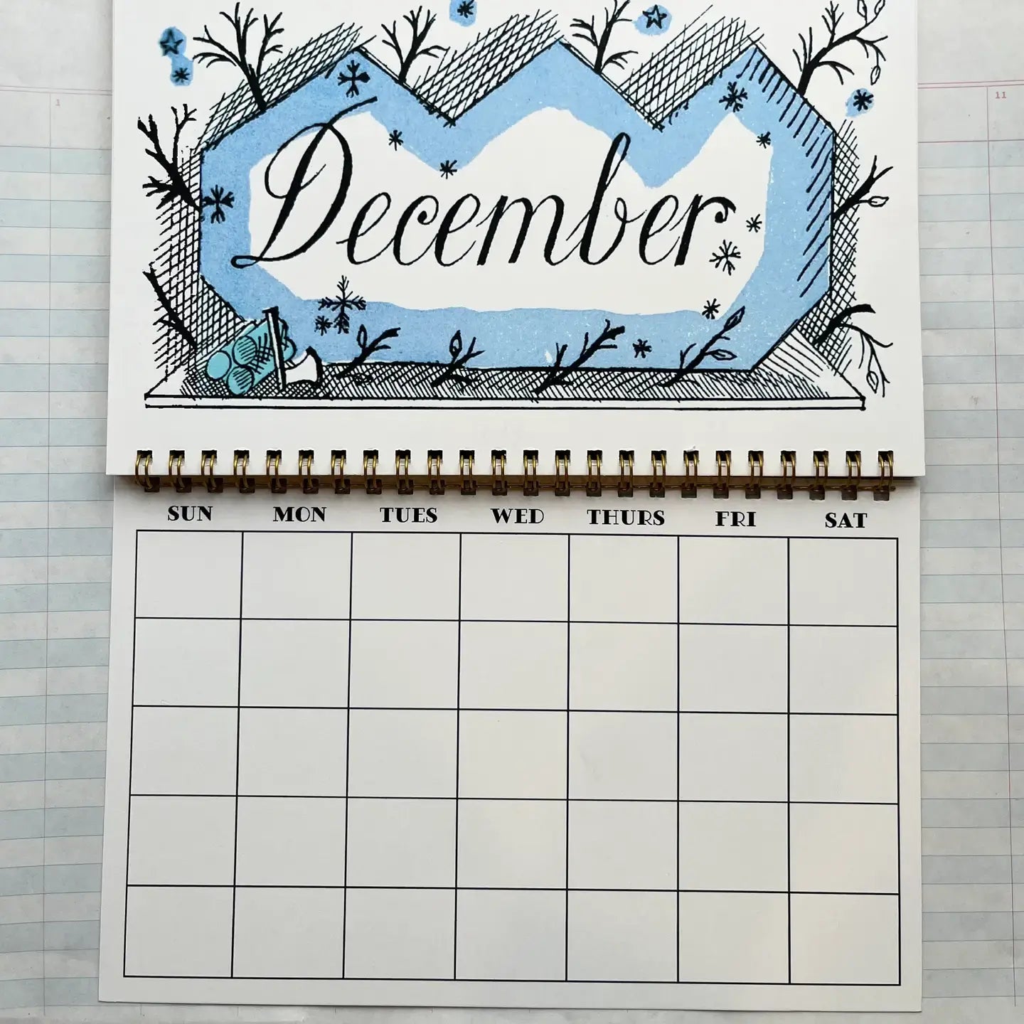 wall calendar - perpetual monthly agenda by parcel