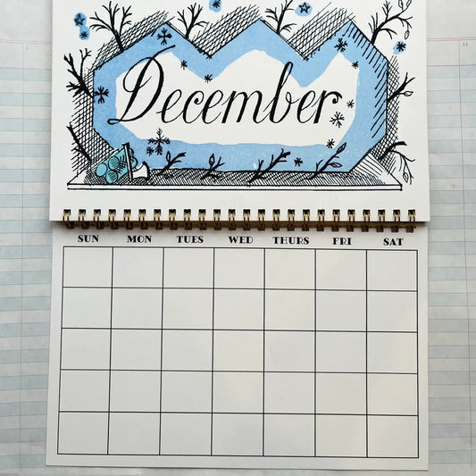 wall calendar - perpetual monthly agenda by parcel