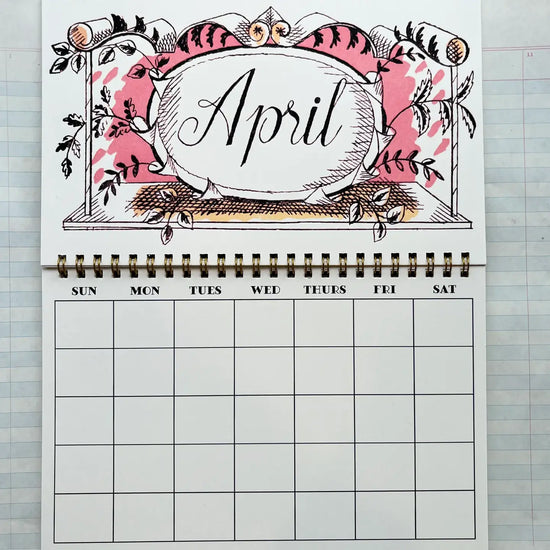wall calendar - perpetual monthly agenda by parcel