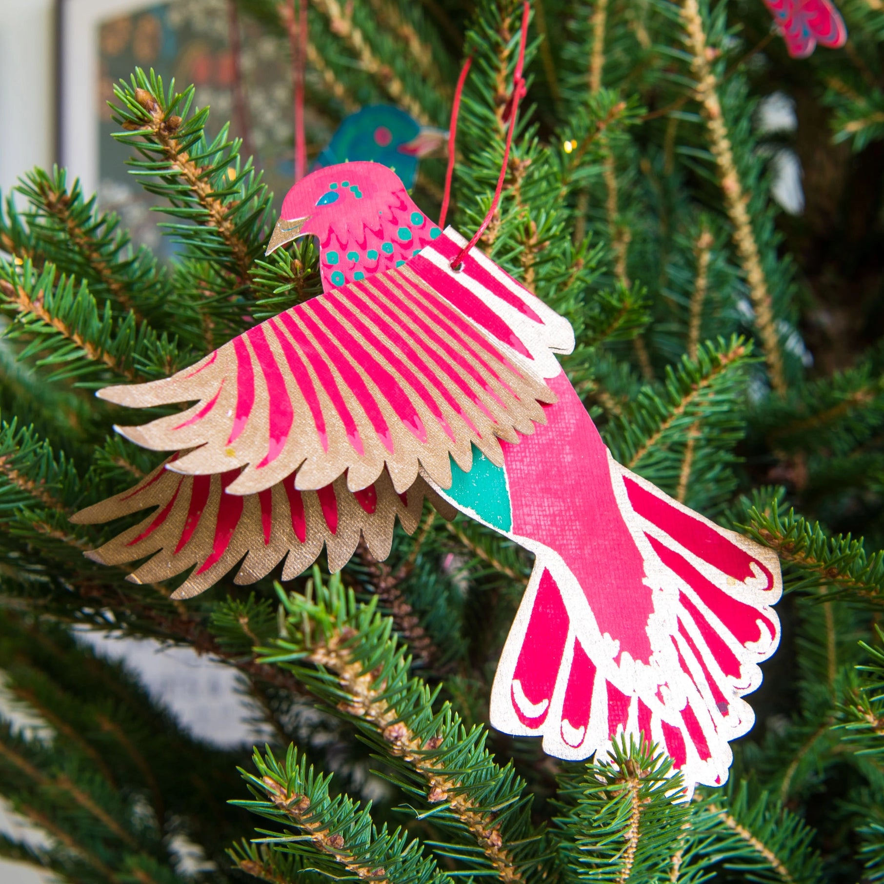 ornaments - recycled cotton paper - party birds by east end press