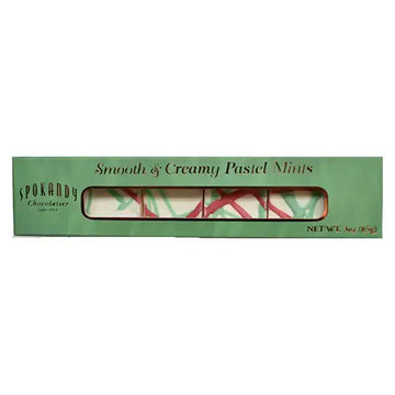 candy - pastel mints - red & green - 3oz by spokandy chocolatier