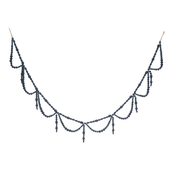 garland - wood bead swag - blue by creative co-op