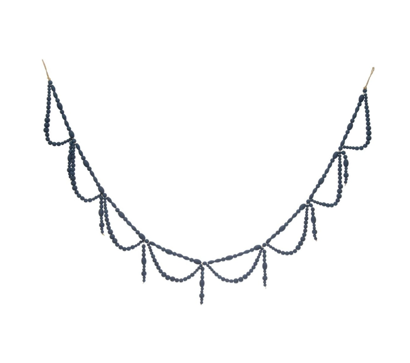 garland - wood bead swag - blue by creative co-op