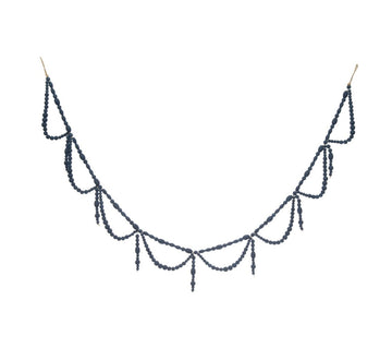 garland - wood bead swag - blue by creative co-op