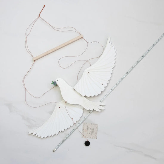 mobile - flying - peace dove by tulia's artisan gallery