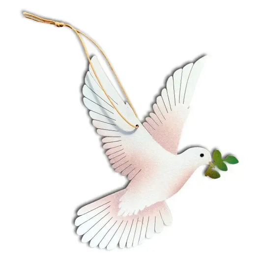 ornament + notecard - bronze - peace dove by tulia's artisan gallery