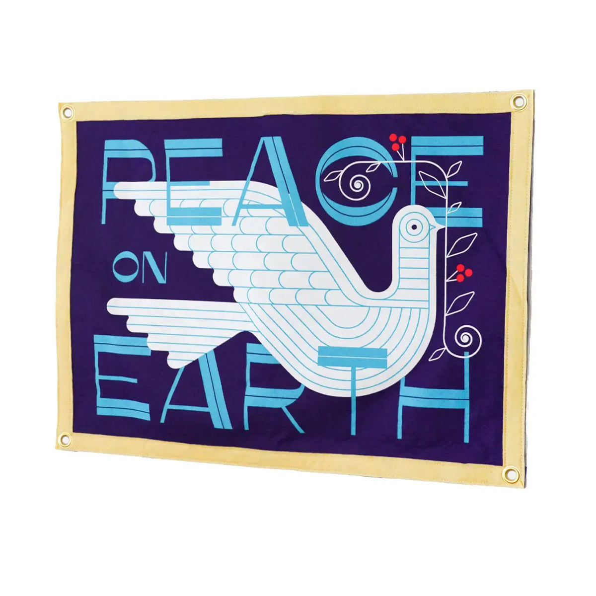 banner - camp flag - peace on earth (dove) by oxford pennant
