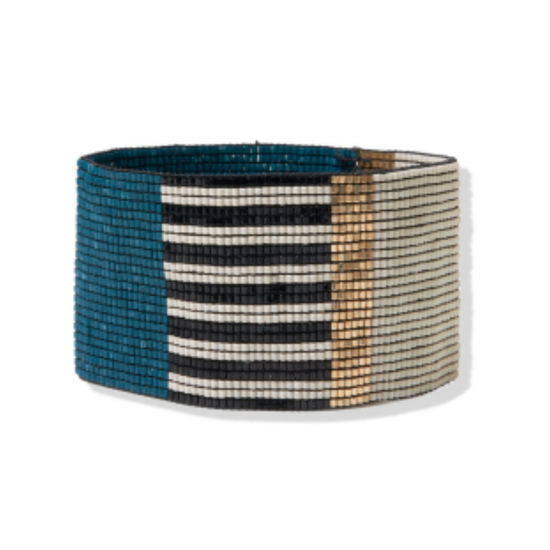 stretch bracelet - striped color block by ink + alloy